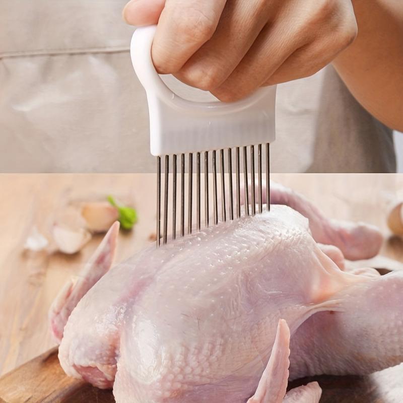 Onion Slicer Holder Stainless Steel Cutter Lemon Holder