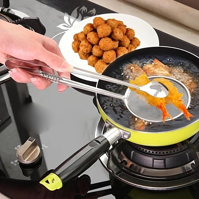 1pc Stainless Steel Food Salvage Spoon Filter Mesh Kitchen Utensils