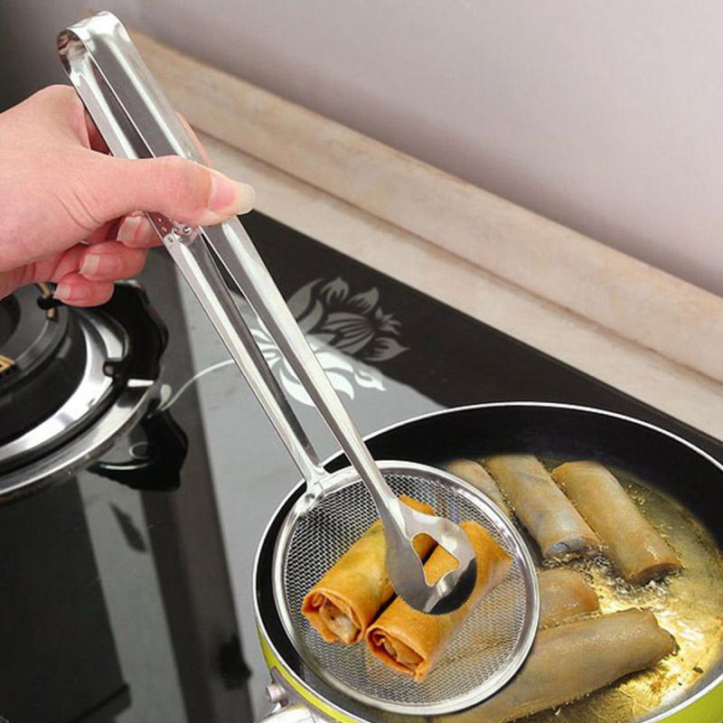 1pc Stainless Steel Food Salvage Spoon Filter Mesh Kitchen Utensils