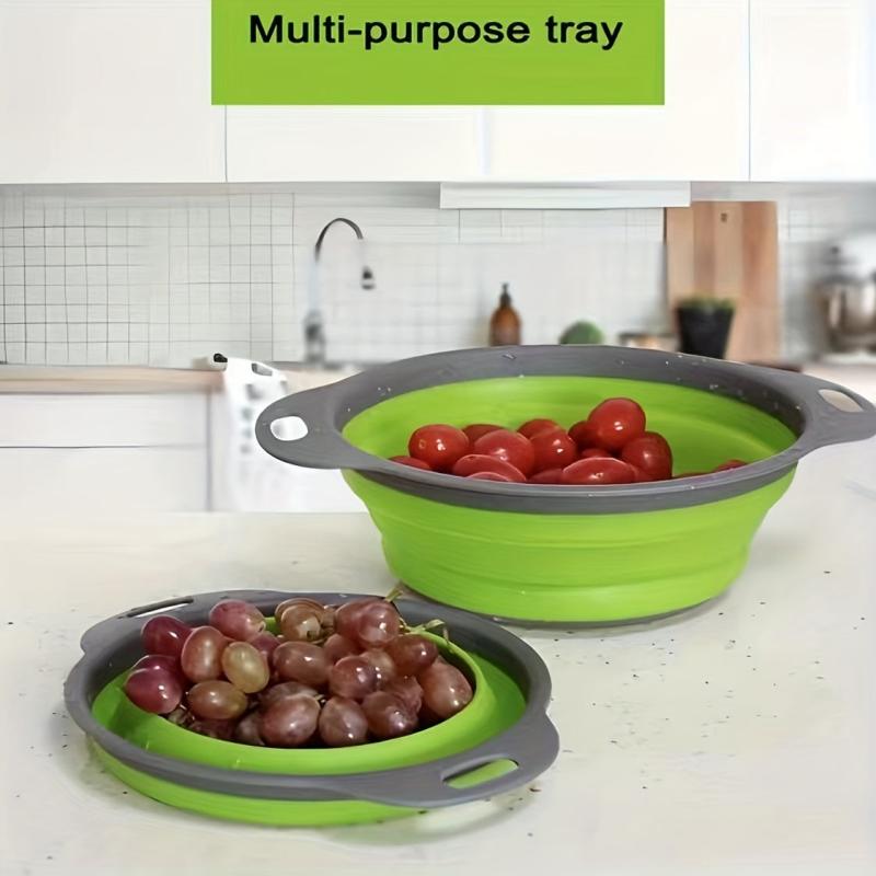 2pcs Collapsible Colander Foldable Colander Vegetable Washing Basket Strainer
