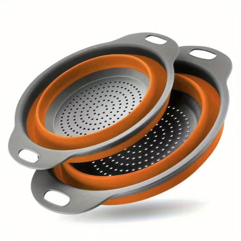 2pcs Collapsible Colander Foldable Colander Vegetable Washing Basket Strainer