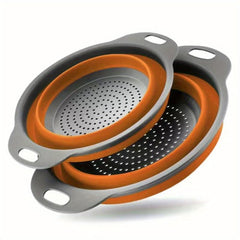 2pcs Collapsible Colander Foldable Colander Vegetable Washing Basket Strainer