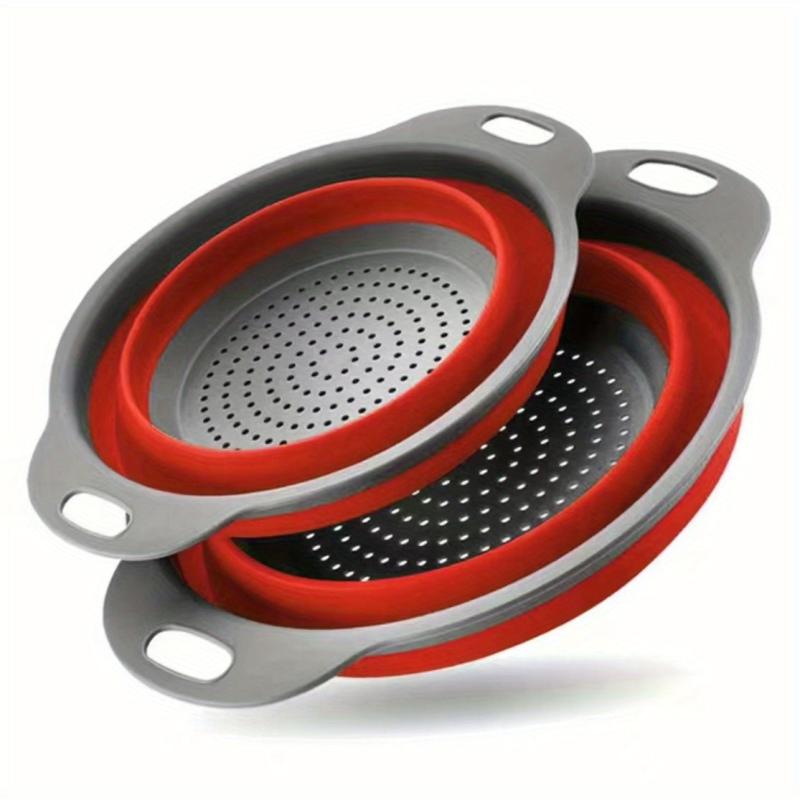 2pcs Collapsible Colander Foldable Colander Vegetable Washing Basket Strainer