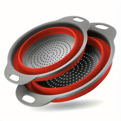 2pcs Collapsible Colander Foldable Colander Vegetable Washing Basket Strainer