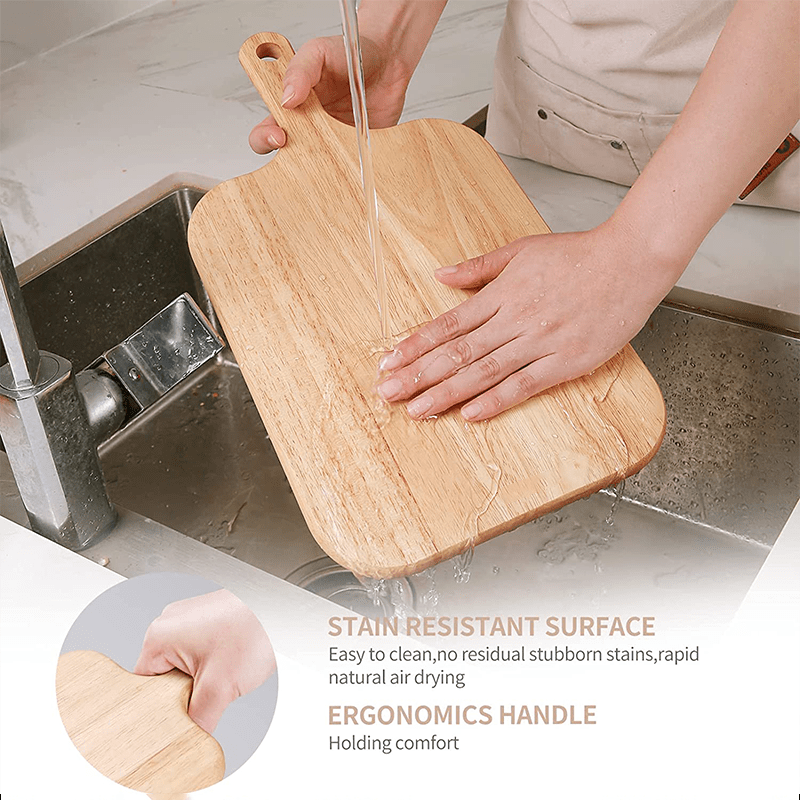 Wooden Charcuterie Board with Handle for Kitchen