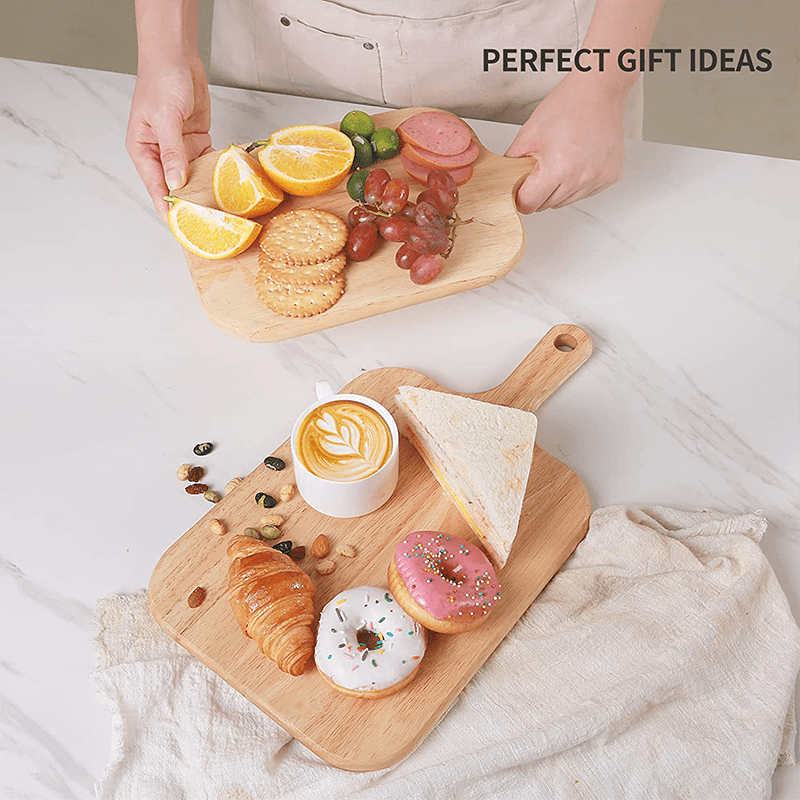 Wooden Charcuterie Board with Handle for Kitchen