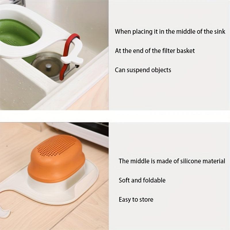 Whale Shaped Plastic Drain Basket - Kitchen Strainer & Colander