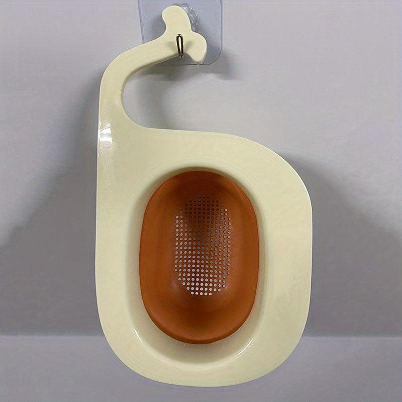 Whale Shaped Plastic Drain Basket - Kitchen Strainer & Colander