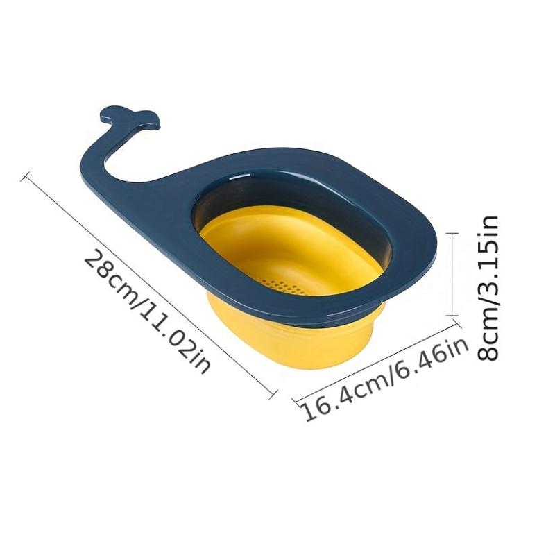Whale Shaped Plastic Drain Basket - Kitchen Strainer & Colander