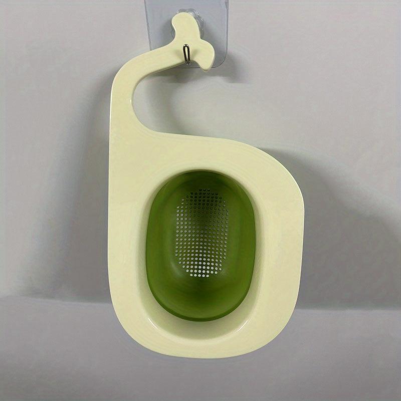 Whale Shaped Plastic Drain Basket - Kitchen Strainer & Colander