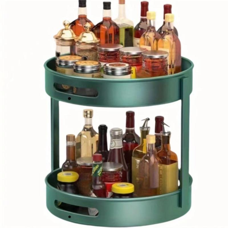 1pc Turntable Organizer Spice Spinner Rotating Seasoning Rack Holder