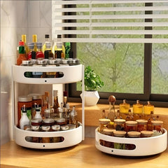 1pc Turntable Organizer Spice Spinner Rotating Seasoning Rack Holder