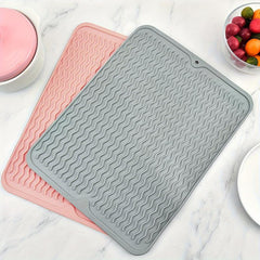 Silicone Dish Drying Mat - Easy Clean & Heat Resistant