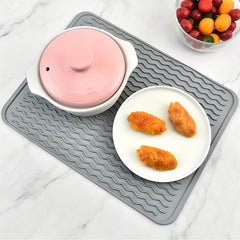 Silicone Dish Drying Mat - Easy Clean & Heat Resistant