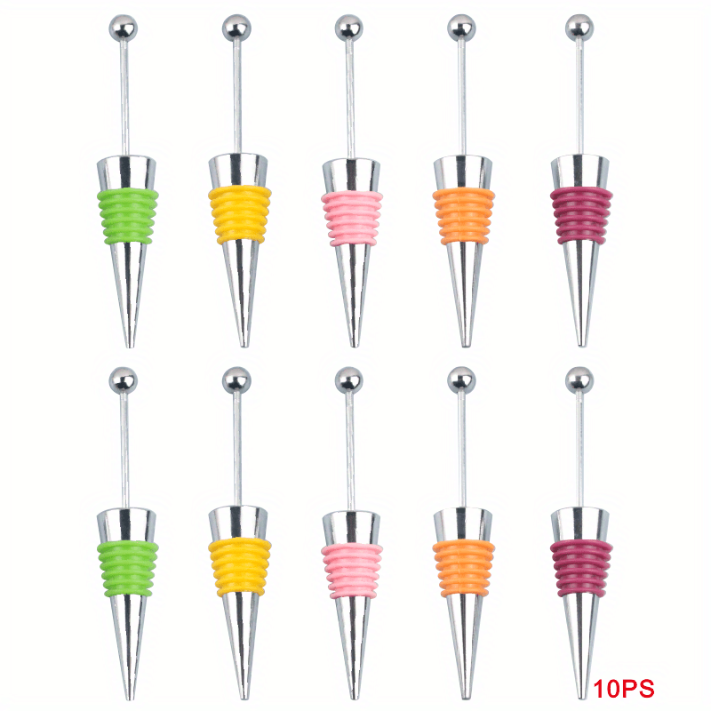 Reusable Aluminum Wine Stopper with Beads for Bottle Sealing