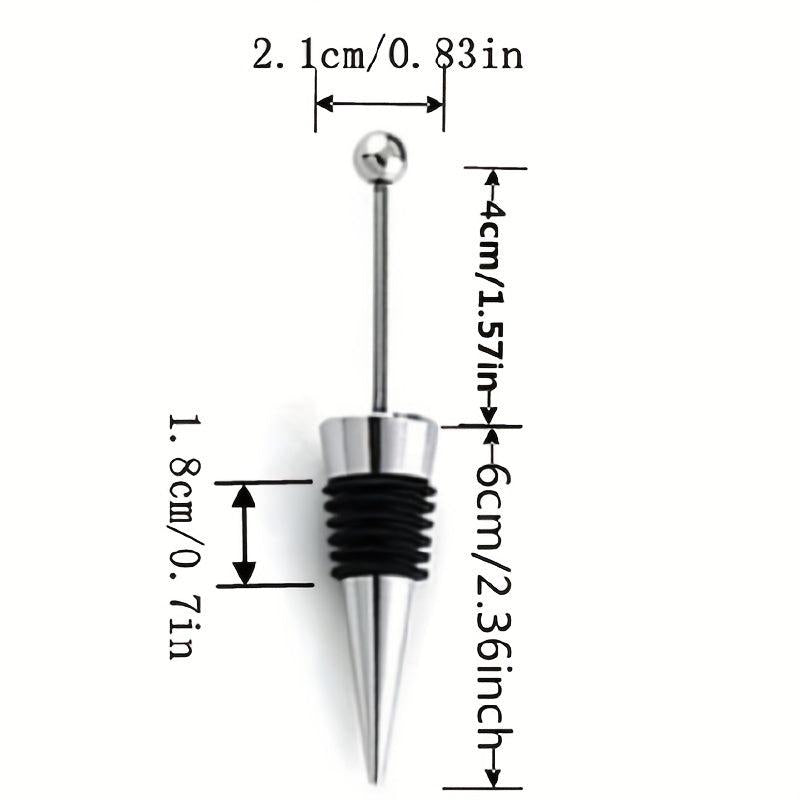 Reusable Aluminum Wine Stopper with Beads for Bottle Sealing