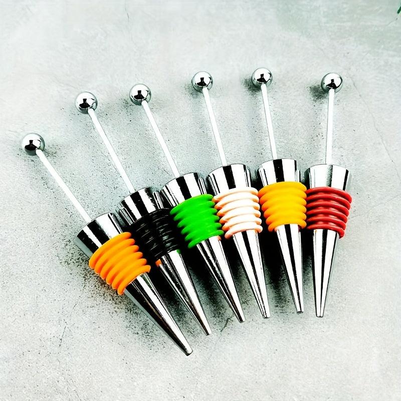 Reusable Aluminum Wine Stopper with Beads for Bottle Sealing
