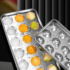 Stainless Steel Ice Cube Mold 3D Round Balls Ice Molds DIY Ice Cube Tray