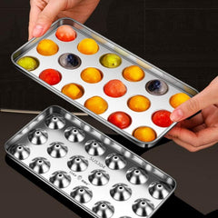 Stainless Steel Ice Cube Mold 3D Round Balls Ice Molds DIY Ice Cube Tray