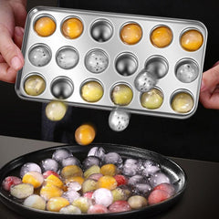 Stainless Steel Ice Cube Mold 3D Round Balls Ice Molds DIY Ice Cube Tray