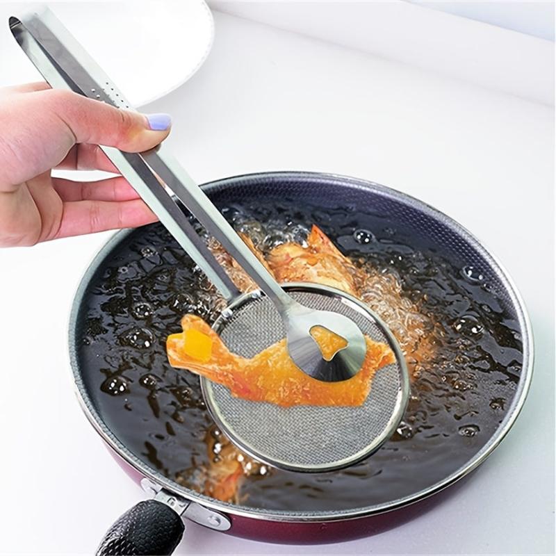 1pc Food Drain Clip Leak Clip Multifunctional Frying Clip