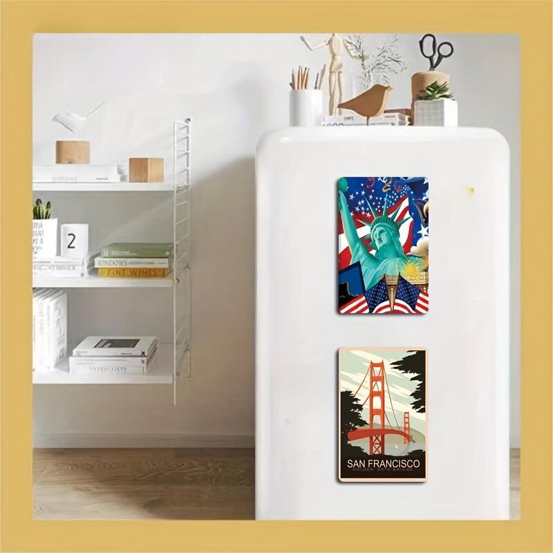 3pcs Golden Gate Bridge Fridge Magnets Set for Home Decor and Gifting