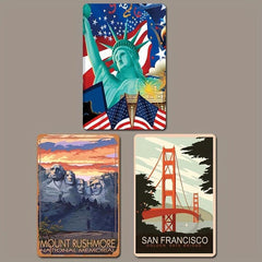 3pcs Golden Gate Bridge Fridge Magnets Set for Home Decor and Gifting
