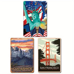 3pcs Golden Gate Bridge Fridge Magnets Set for Home Decor and Gifting