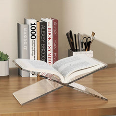 2pcs Clear Acrylic Book Stand for Display and Reading
