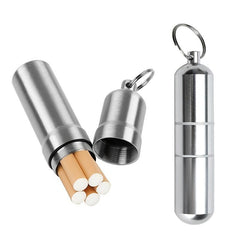 Aluminum Cigarette Box Waterproof Toothpick Holder Keychain
