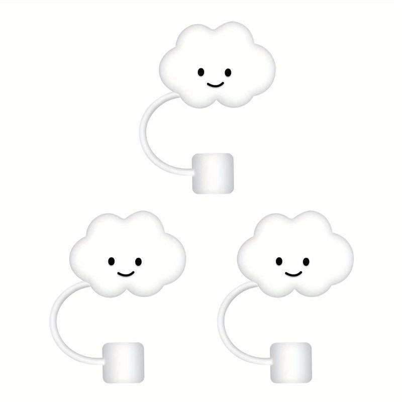 Cloud Straw Covers Silicone Reusable Drinking Straw Toppers