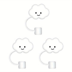 Cloud Straw Covers Silicone Reusable Drinking Straw Toppers
