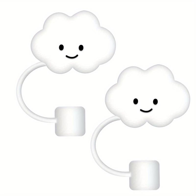 Cloud Straw Covers Silicone Reusable Drinking Straw Toppers