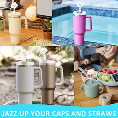 Cloud Straw Covers Silicone Reusable Drinking Straw Toppers