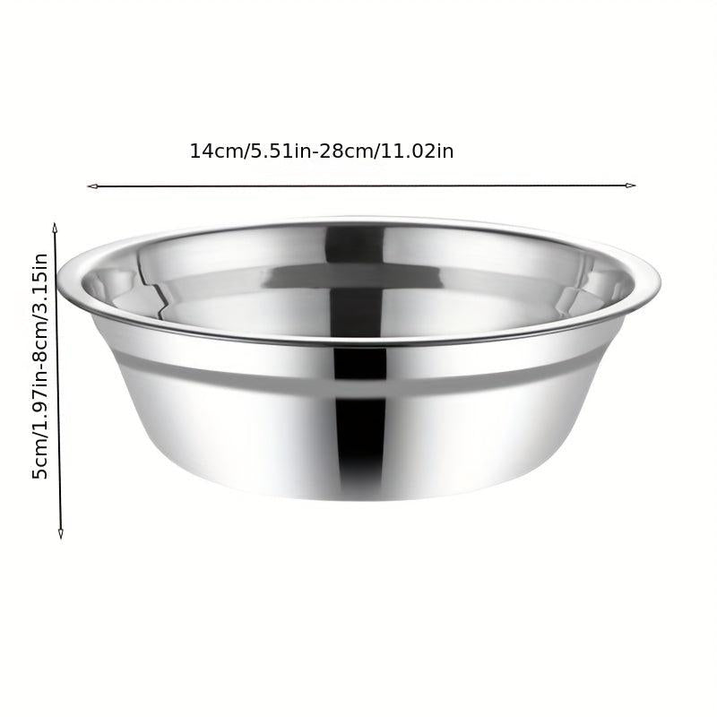 304 Stainless Steel Mixing Bowl Kitchen Basin Noodle Soup Household Utensil
