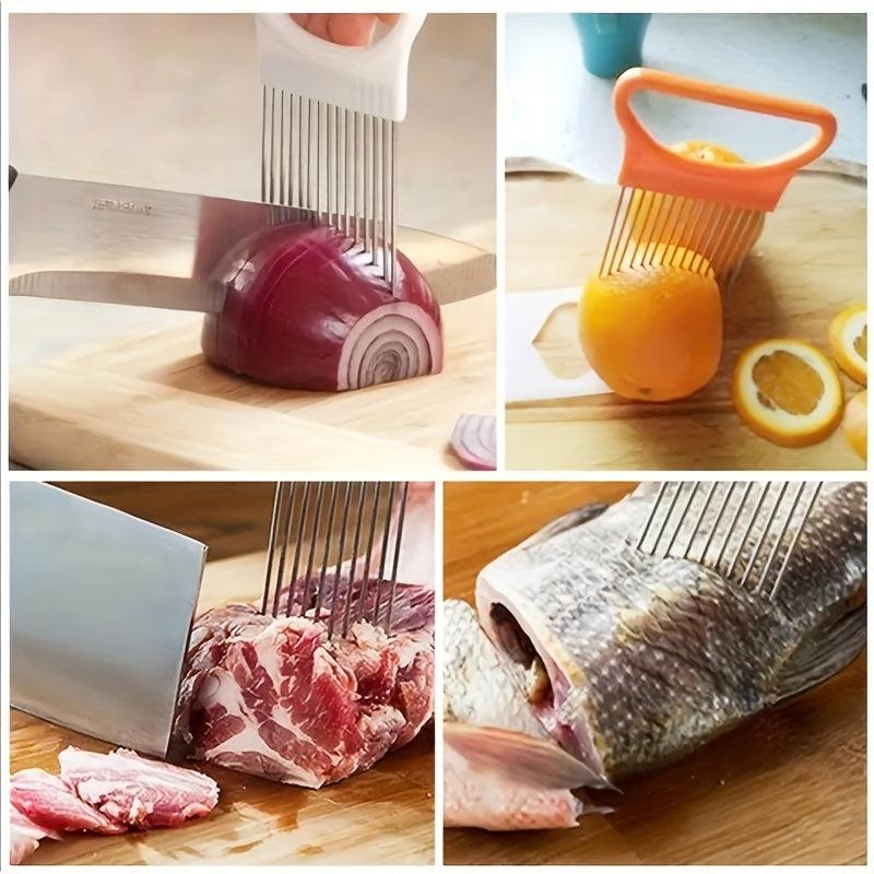 Stainless Steel Onion Slicer Cutter - Onion Holder for Slicing - Lemon Slicer