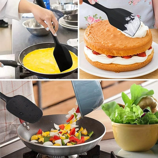 5pcs Silicone Spatula Set Heat Resistant Rubber Spatulas Safety Baking Utensils