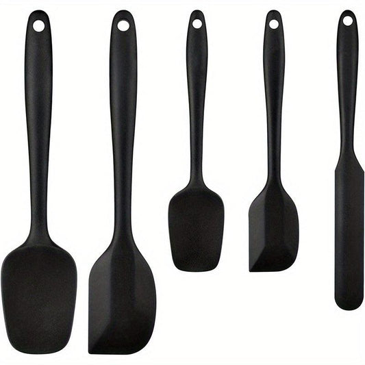 5pcs Silicone Spatula Set Heat Resistant Rubber Spatulas Safety Baking Utensils