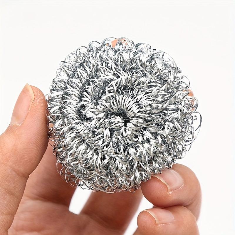 6pc Steel Wool Scrubbers for Kitchen Cleaning - Ideal for Pots Pans Dishes Sink
