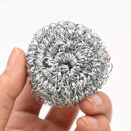 6pc Steel Wool Scrubbers for Kitchen Cleaning - Ideal for Pots Pans Dishes Sink