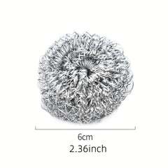 6pc Steel Wool Scrubbers for Kitchen Cleaning - Ideal for Pots Pans Dishes Sink