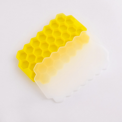 37-Cavity Honeycomb Ice Cube Trays Silicone Mold BPA-Free with Lid
