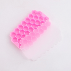 37-Cavity Honeycomb Ice Cube Trays Silicone Mold BPA-Free with Lid
