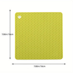 4pcs Silicone Potholder & Trivet Set Heat Resistant Anti-Scalding Mat