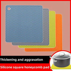 4pcs Silicone Potholder & Trivet Set Heat Resistant Anti-Scalding Mat