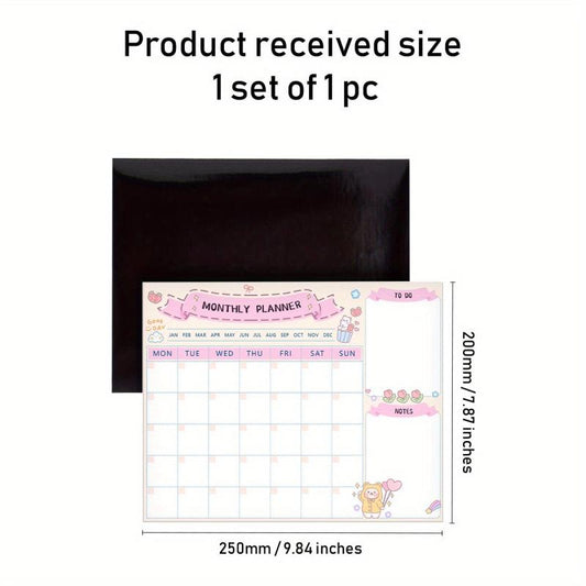 Magnetic Board Calendar Kit for Fridge Wall Kitchen