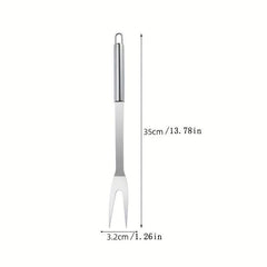 Stainless Steel BBQ Meat Fork for Outdoor Picnic Camping