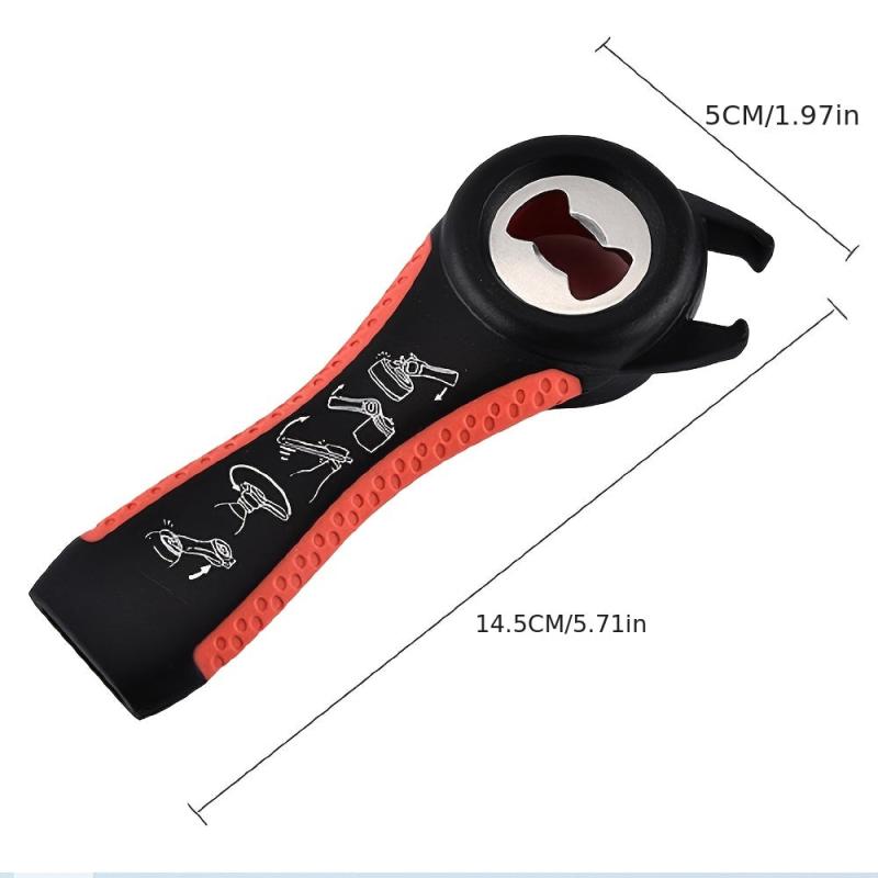 Multi-Functional Personalized Jar Opener for Kitchen Cans Bottles Wine Beer