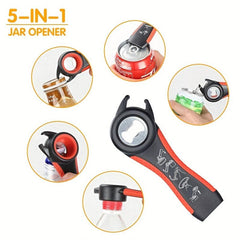 Multi-Functional Personalized Jar Opener for Kitchen Cans Bottles Wine Beer