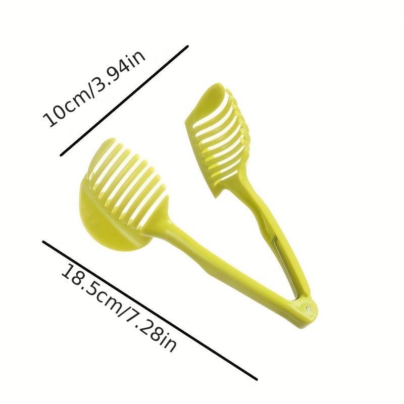 1pc Tomato Slicer Tool Lemon Cutter Holder Round Fruit Tongs